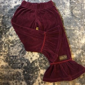 Matilda Jane Maroon Ruffle Bottom Pants